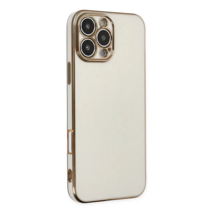 Newface Apple iPhone 16 Pro Kılıf Volet Silikon - Beyaz