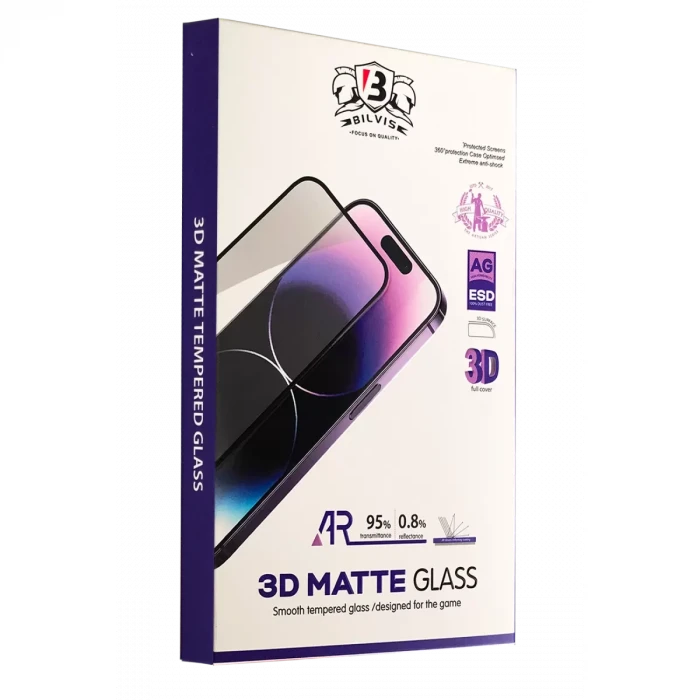 Newface Apple iPhone 16 Pro Max Bilvis 3D Mat Cam Ekran Koruyucu