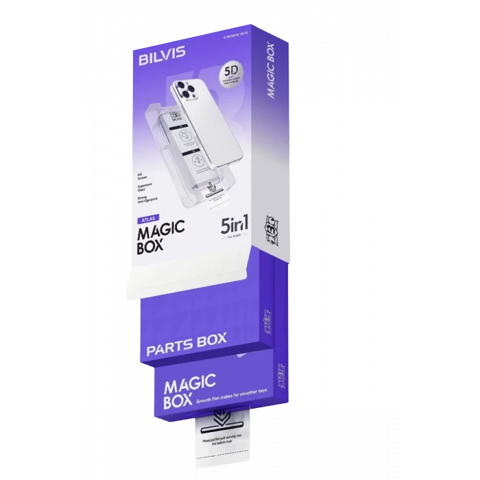 Newface Apple iPhone 16 Pro Max Bilvis 5in1 3D Magic Cam Ekran Koruyucu - Siyah