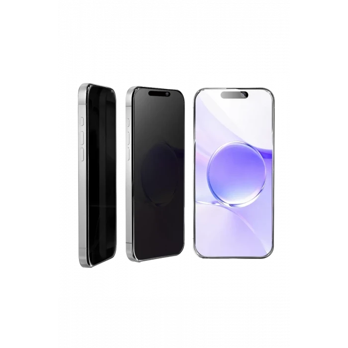 Newface Apple iPhone 16 Pro Max Bilvis 5in1 5D Magic Hayalet Cam Ekran Koruyucu - Siyah