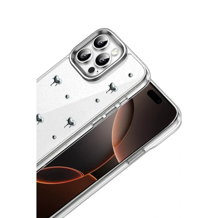 Newface Apple iPhone 16 Pro Max Fiyonk Desenli Kapak - Desen 1