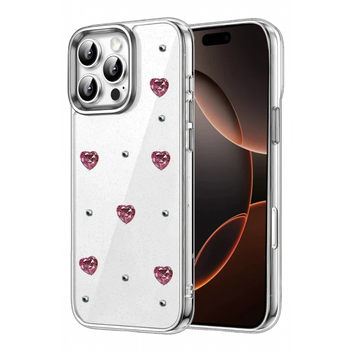 Newface Apple iPhone 16 Pro Max Fiyonk Desenli Kapak - Desen 3