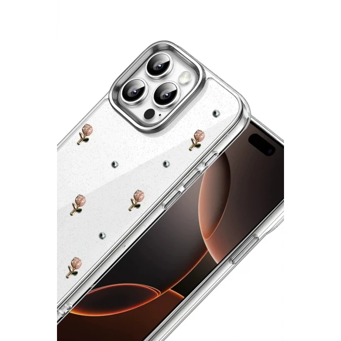 Newface Apple iPhone 16 Pro Max Fiyonk Desenli Kapak - Desen 6