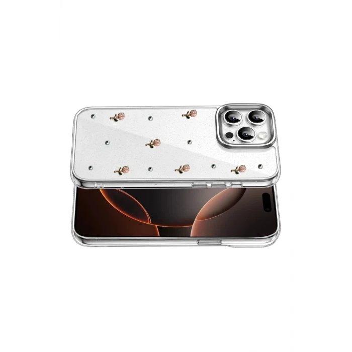 Newface Apple iPhone 16 Pro Max Fiyonk Desenli Kapak - Desen 6