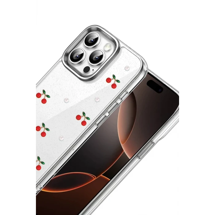 Newface Apple iPhone 16 Pro Max Fiyonk Desenli Kapak - Desen 9