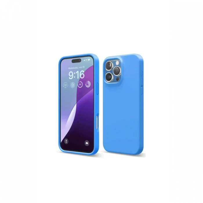 Newface Apple iPhone 16 Pro Max Kılıf First Silikon - Mavi