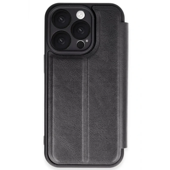 Newface Apple iPhone 16 Pro Max Kılıf Flip Cover - Siyah