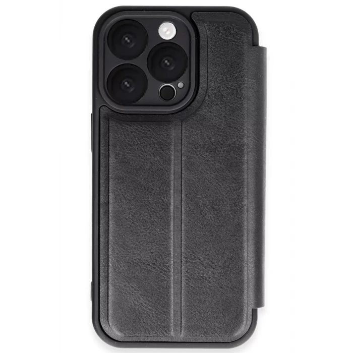 Newface Apple iPhone 16 Pro Max Kılıf Flip Cover - Siyah