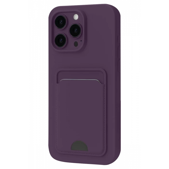 Newface Apple iPhone 16 Pro Max Kılıf Kelvin Kartvizitli Silikon - Derin Mor