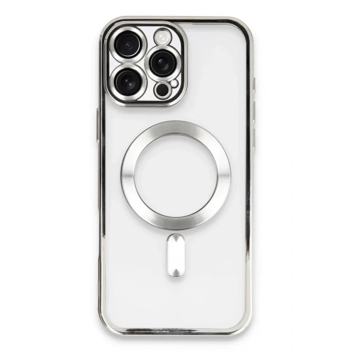 Newface Apple iPhone 16 Pro Max Kılıf Kross Magneticsafe Kapak - Gümüş