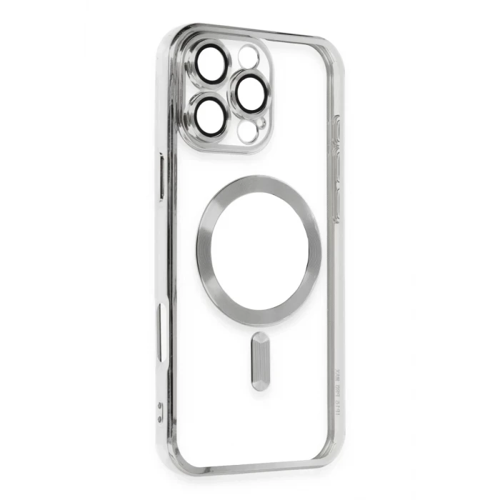Newface Apple iPhone 16 Pro Max Kılıf Kross Magneticsafe Kapak - Gümüş
