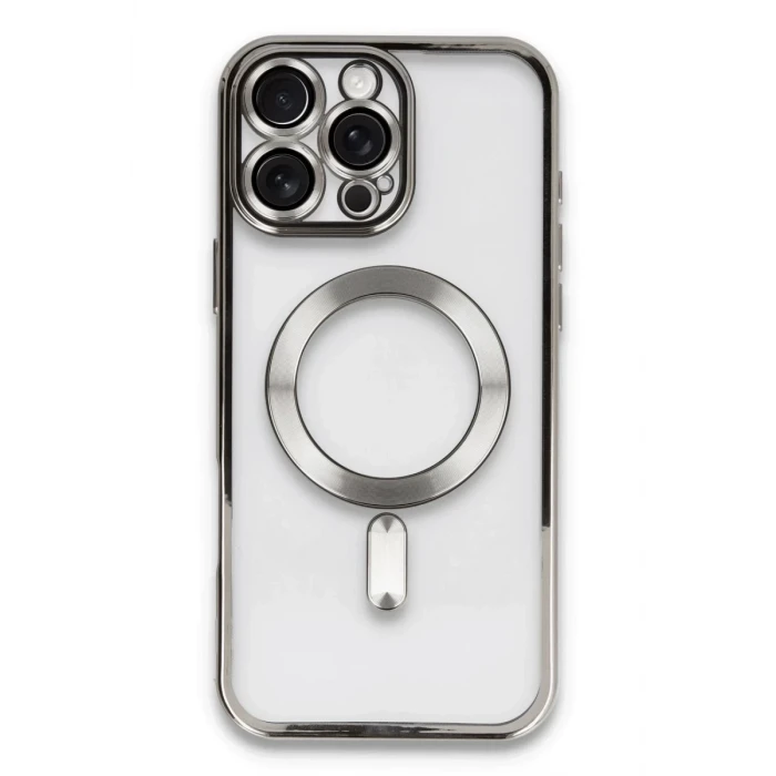 Newface Apple iPhone 16 Pro Max Kılıf Kross Magneticsafe Kapak - Titan Gri