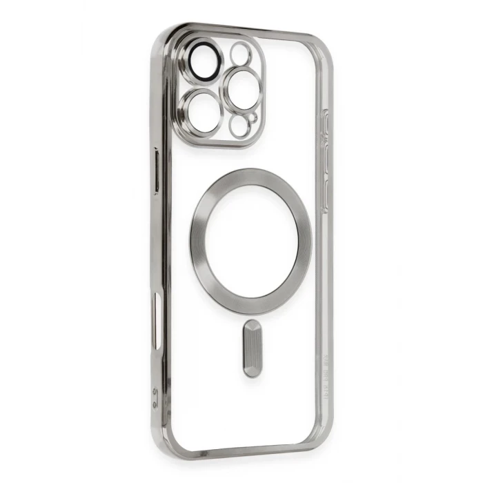 Newface Apple iPhone 16 Pro Max Kılıf Kross Magneticsafe Kapak - Titan Gri
