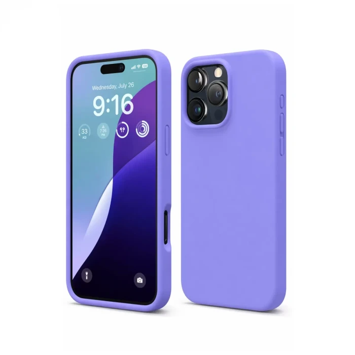 Newface Apple iPhone 16 Pro Max Kılıf Nano içi Kadife Silikon - Lila