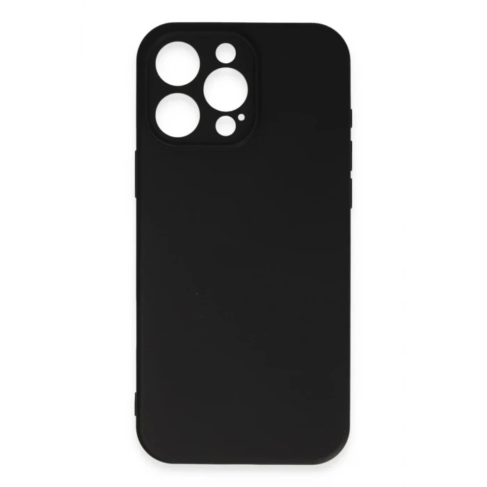 Newface Apple iPhone 16 Pro Max Kılıf Nano içi Kadife Silikon - Siyah