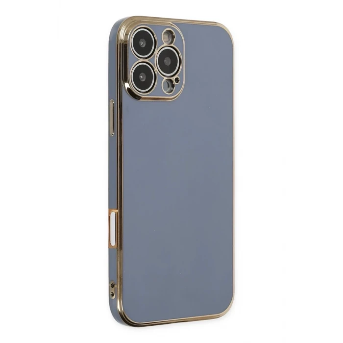 Newface Apple iPhone 16 Pro Max Kılıf Volet Silikon - Mavi