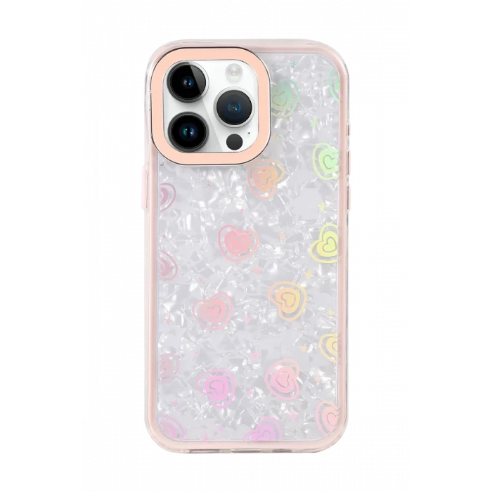 Newface Apple iPhone 16 Pro Max Lumi Desenli Kapak - Pembe