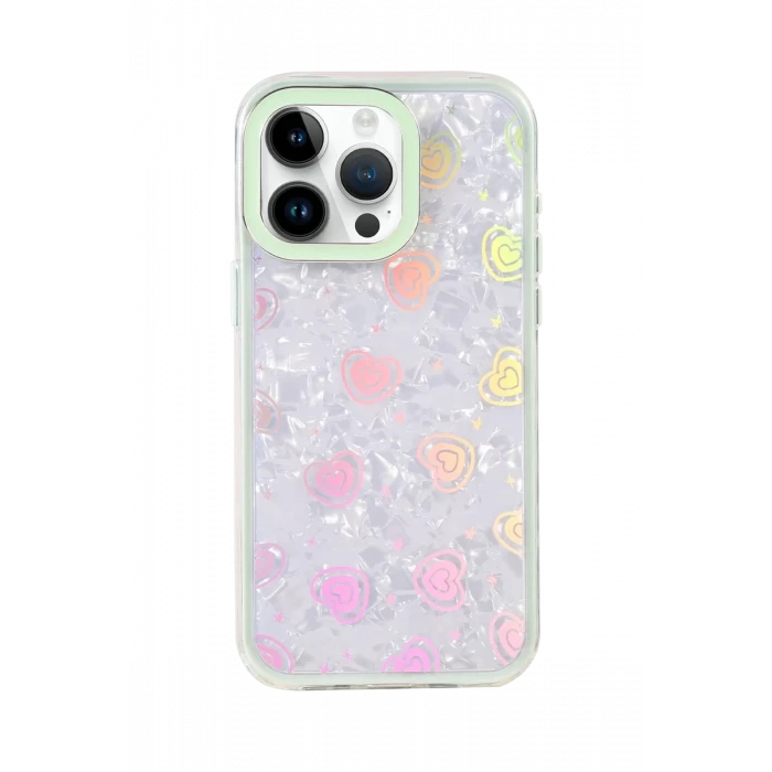 Newface Apple iPhone 16 Pro Max Lumi Desenli Kapak - Yeşil