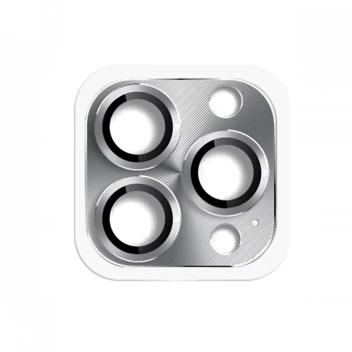 Newface Apple iPhone 16 Pro Max Pers Alüminyum Kamera Lens - Gri