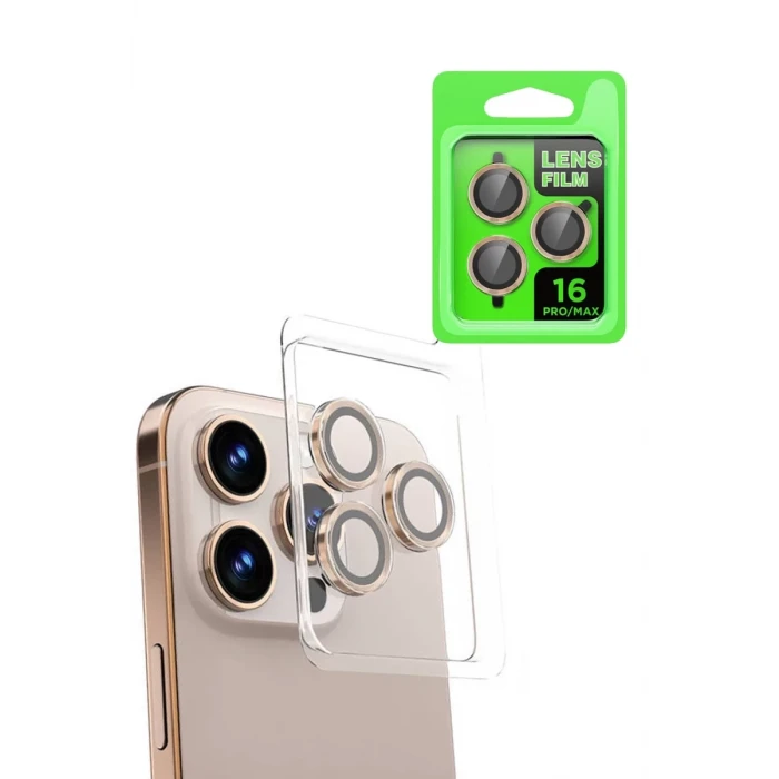 Newface Apple iPhone 16 Pro Max Raze Metal Kamera Lens - Natural Grey