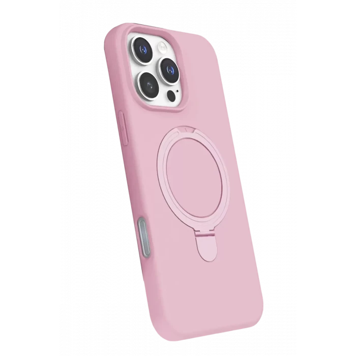 Newface Apple iPhone 16 Pro Max Regal Magsafe Standlı Kapak - Açık Pembe