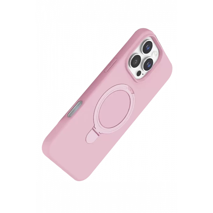 Newface Apple iPhone 16 Pro Max Regal Magsafe Standlı Kapak - Açık Pembe