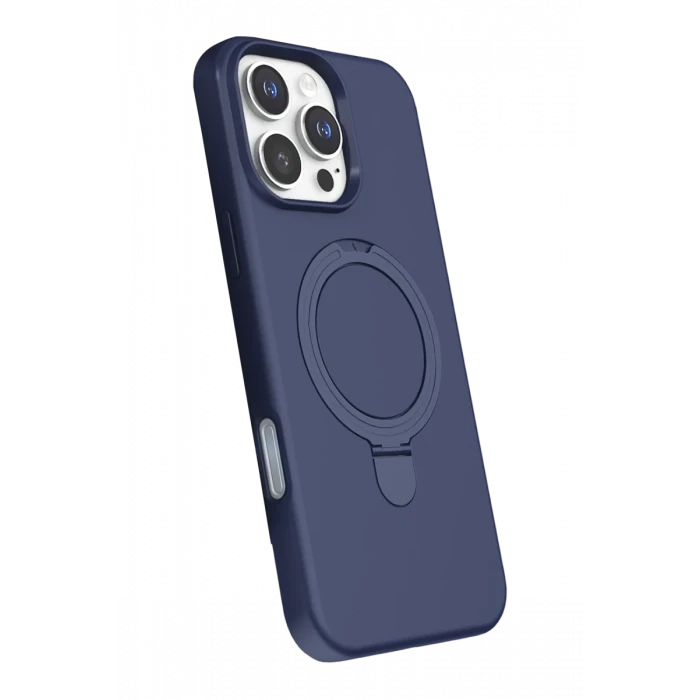 Newface Apple iPhone 16 Pro Max Regal Magsafe Standlı Kapak - Lacivert
