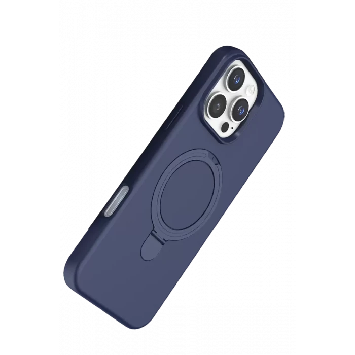 Newface Apple iPhone 16 Pro Max Regal Magsafe Standlı Kapak - Lacivert