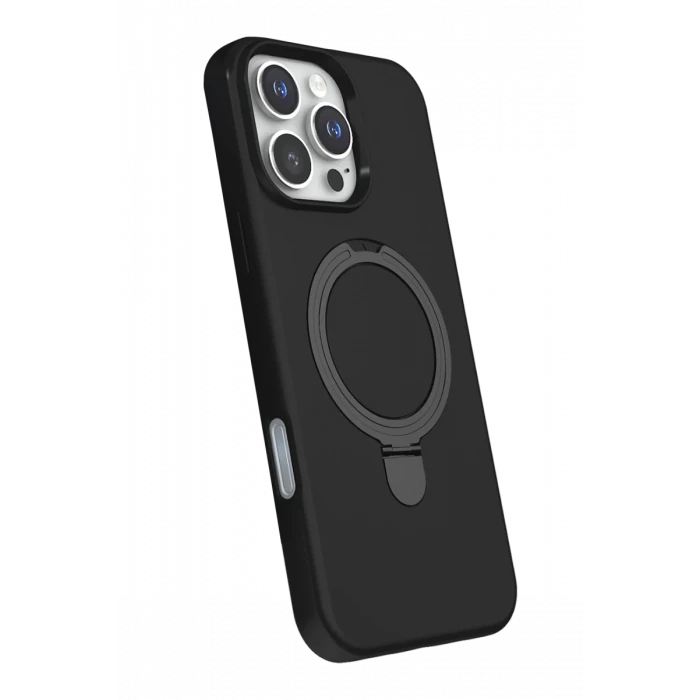 Newface Apple iPhone 16 Pro Max Regal Magsafe Standlı Kapak - Siyah