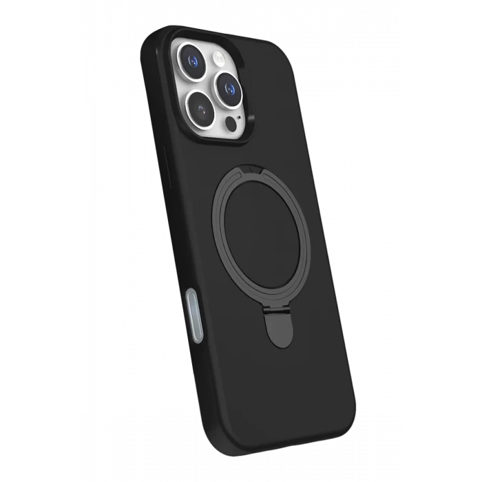 Newface Apple iPhone 16 Pro Max Regal Magsafe Standlı Kapak - Siyah