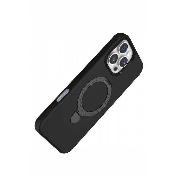 Newface Apple iPhone 16 Pro Max Regal Magsafe Standlı Kapak - Siyah