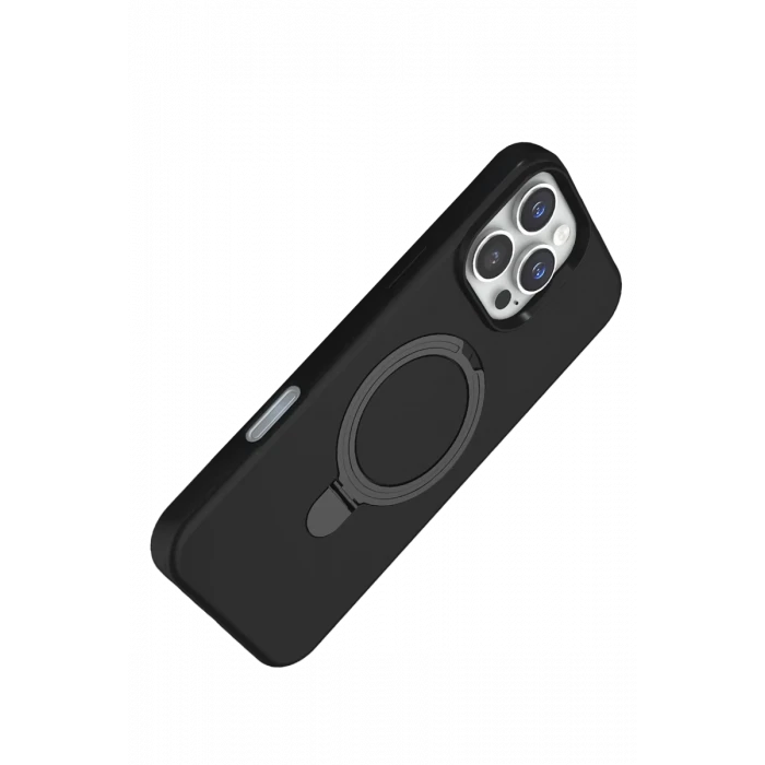 Newface Apple iPhone 16 Pro Max Regal Magsafe Standlı Kapak - Siyah