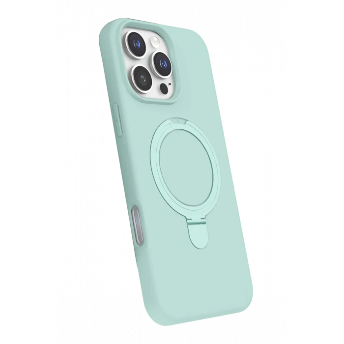 Newface Apple iPhone 16 Pro Max Regal Magsafe Standlı Kapak - Su Yeşili