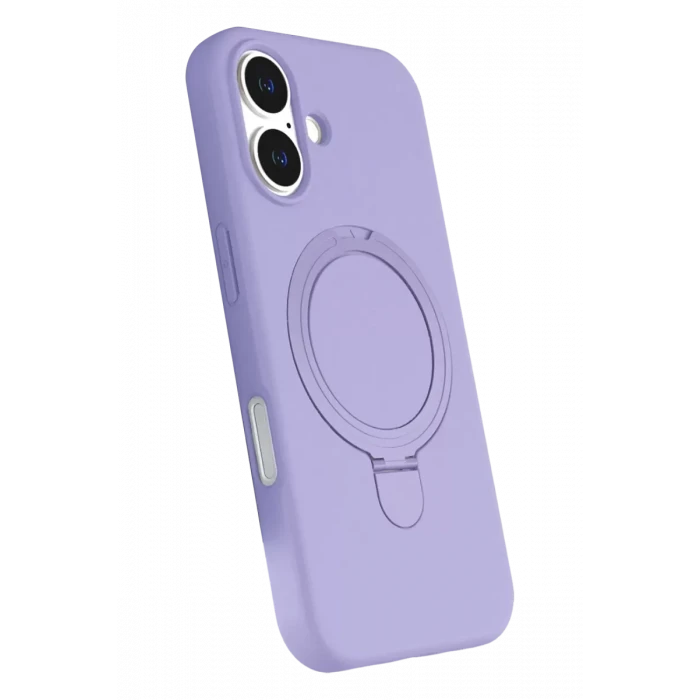 Newface Apple iPhone 16 Regal Magsafe Standlı Kapak - Lila