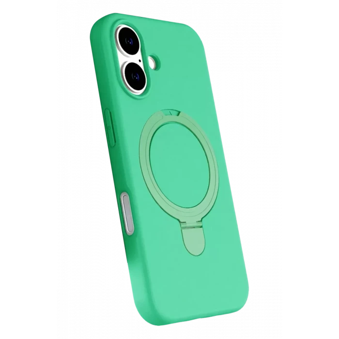 Newface Apple iPhone 16 Regal Magsafe Standlı Kapak - Yeşil