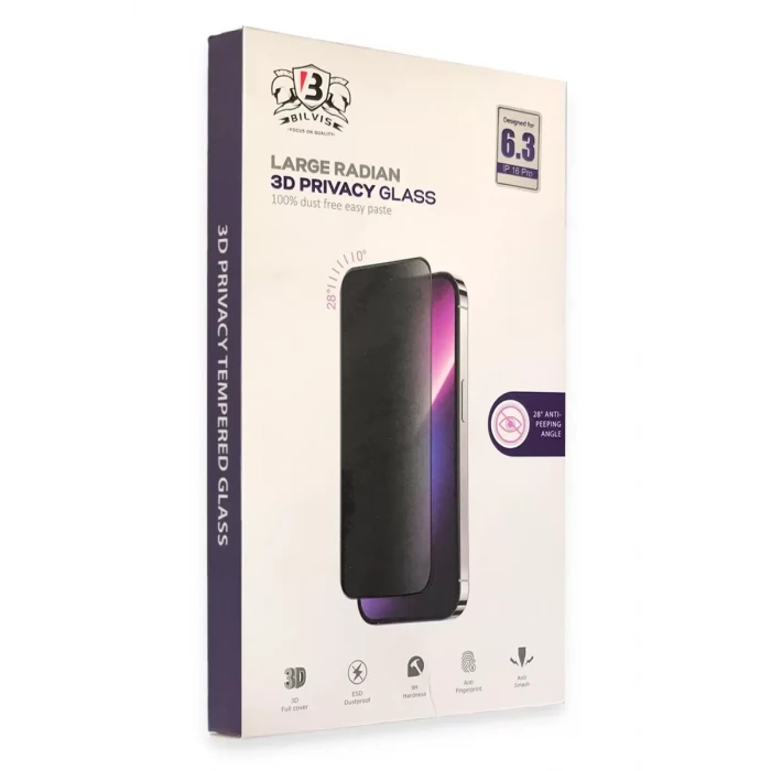 Newface Apple iPhone 16E Bilvis 3D Radian Hayalet Cam Ekran Koruyucu