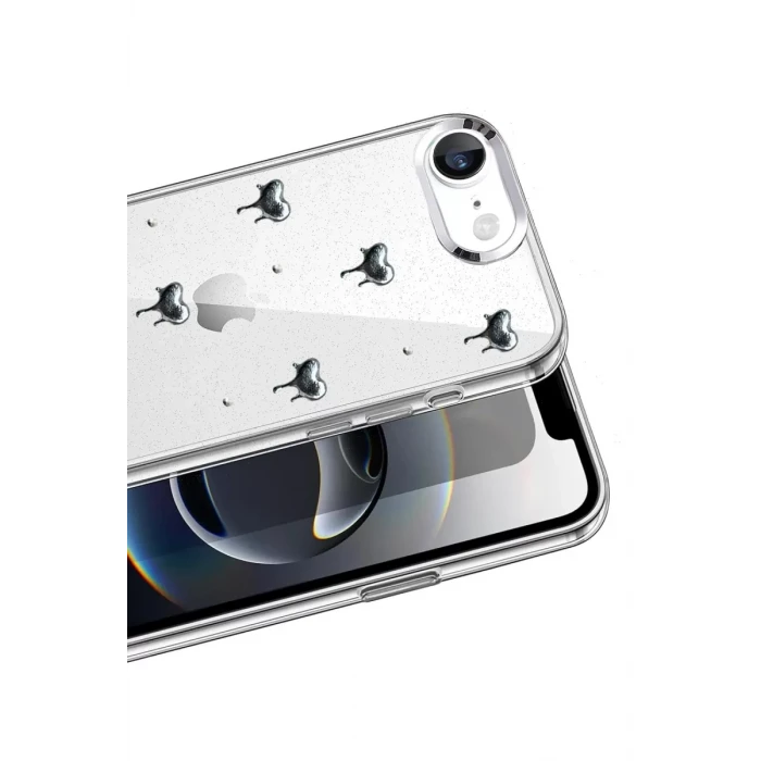 Newface Apple iPhone 16E Fiyonk Desenli Kapak - Desen 1