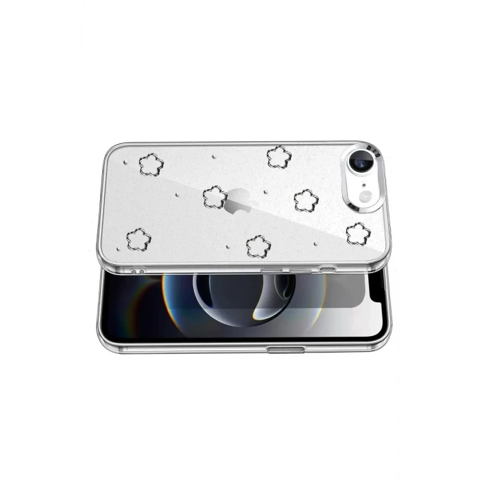 Newface Apple iPhone 16E Fiyonk Desenli Kapak - Desen 2
