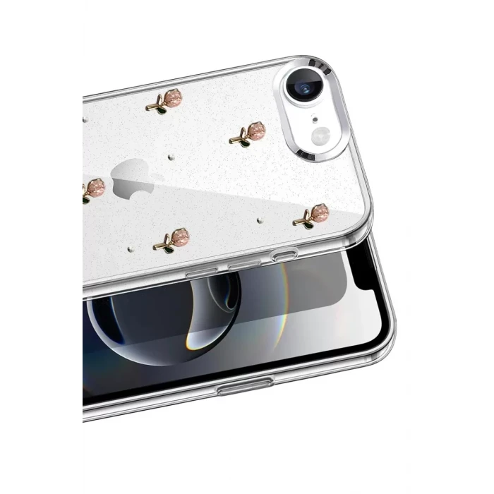 Newface Apple iPhone 16E Fiyonk Desenli Kapak - Desen 6