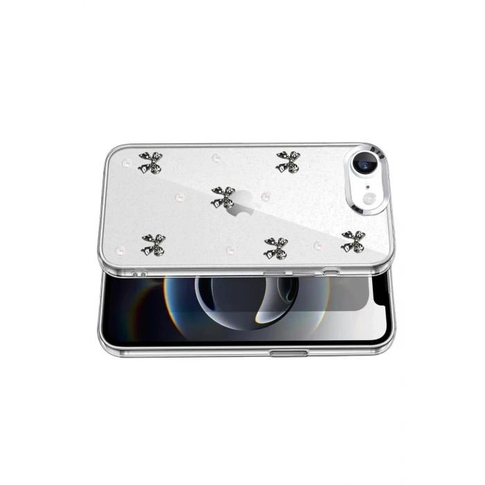 Newface Apple iPhone 16E Fiyonk Desenli Kapak - Desen 8