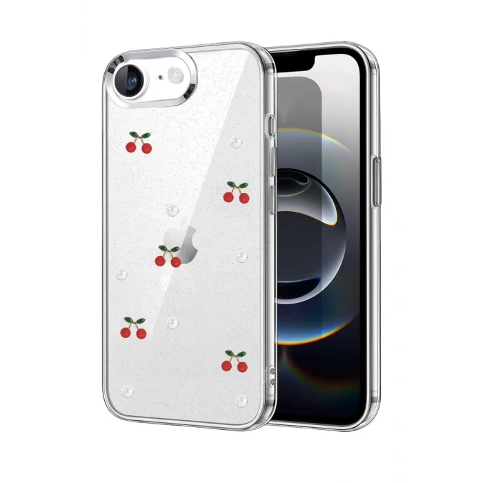 Newface Apple iPhone 16E Fiyonk Desenli Kapak - Desen 9