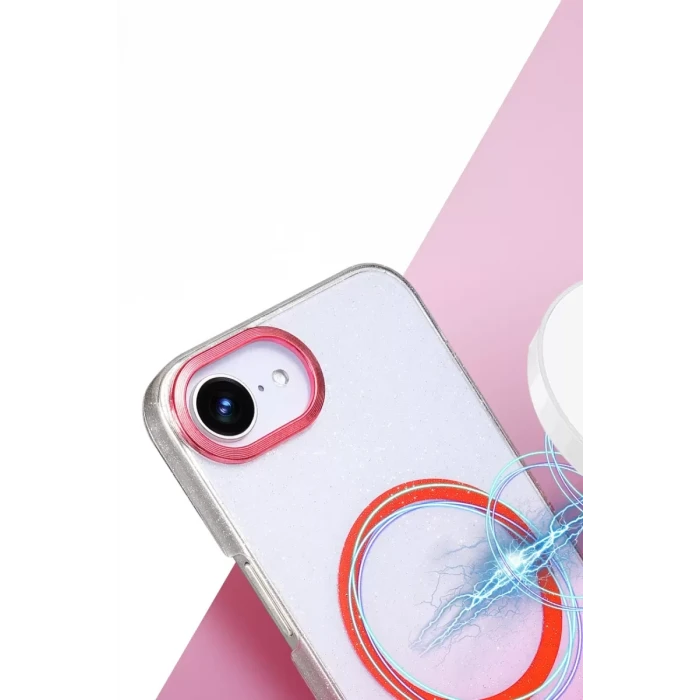 Newface Apple iPhone 16E Glossy Magsafe Kapak - Mavi