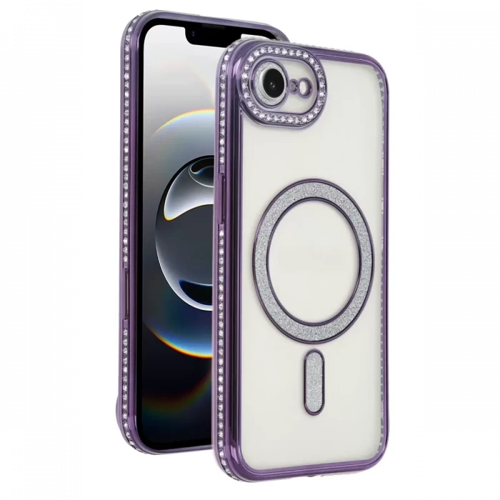 Newface Apple iPhone 16E Joke Simli Magneticsafe Kılıf - Derin Mor