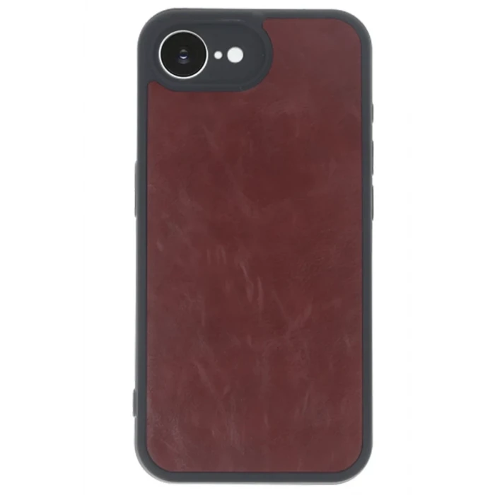 Newface Apple iPhone 16E Kılıf Aras Deri Kapak - Bordo