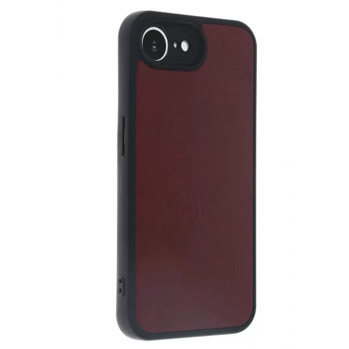 Newface Apple iPhone 16E Kılıf Aras Deri Kapak - Bordo