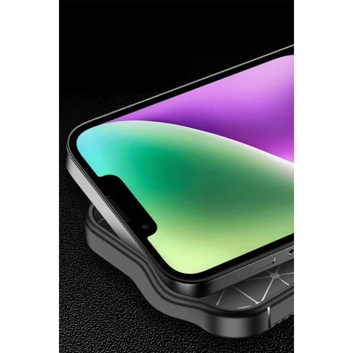 Newface Apple iPhone 16E Kılıf Auto Focus Karbon Kapak - Siyah