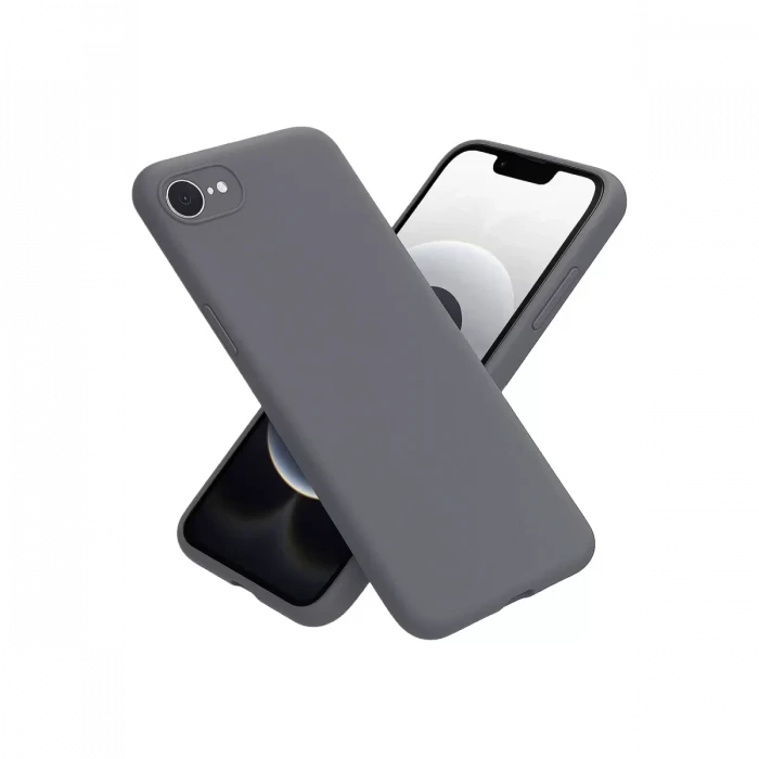 Newface Apple iPhone 16E Kılıf First Silikon - Gri