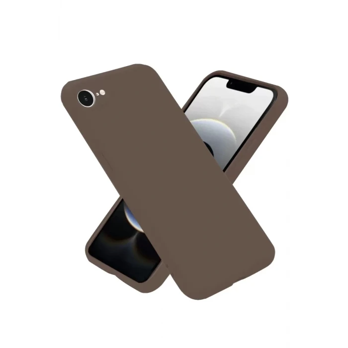 Newface Apple iPhone 16E Kılıf First Silikon - Kahverengi
