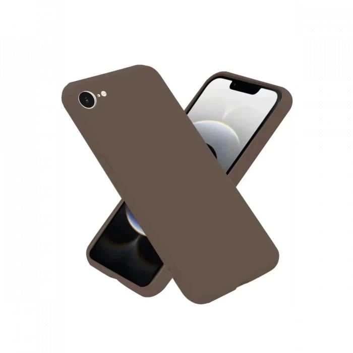 Newface Apple iPhone 16E Kılıf First Silikon - Kahverengi