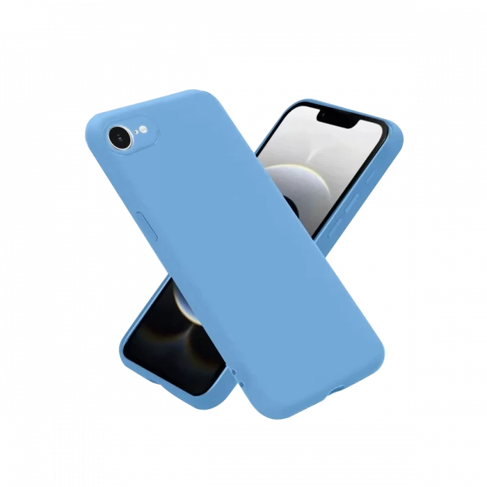 Newface Apple iPhone 16E Kılıf First Silikon - Mavi